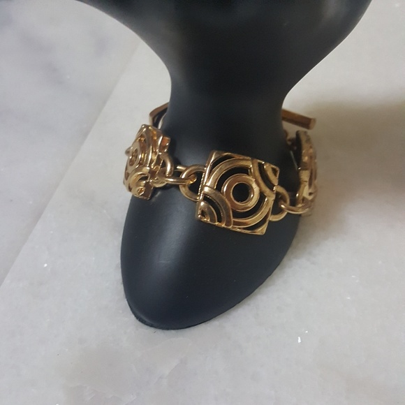Liz Clairborne Vintage Gold Square Bracelet - Picture 7 of 8